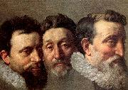 POURBUS, Frans the Younger Head Studies of Three French Magistrates Spain oil painting artist